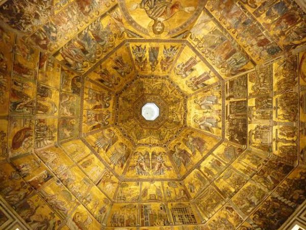 Foto do teto do Batistério, em frente ao Duomo. Foto: visitflorence.com